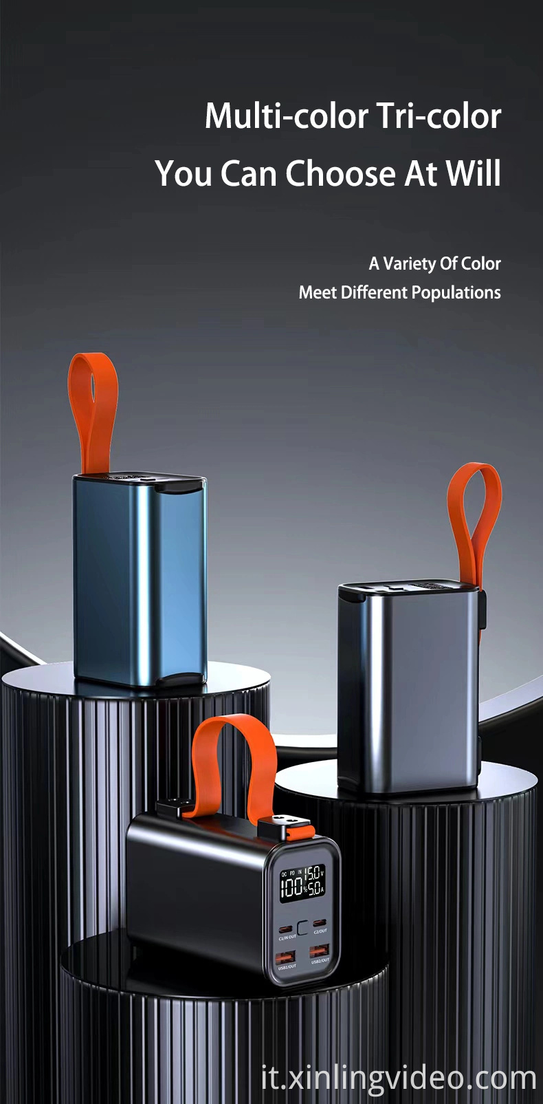 Whaylan Vendita calda di alta qualità Camping Caricatore veloce USB Tipo C DC Output AC Big Ahability PD 100W 30000MAH POWER POWER BANK per telefono cellulare per laptop